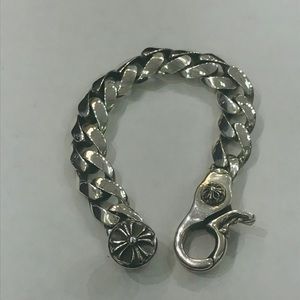 Chrome heart plain Cuban link